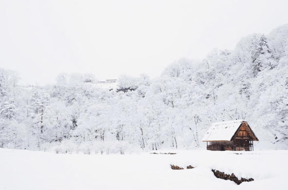 cabin in the snow