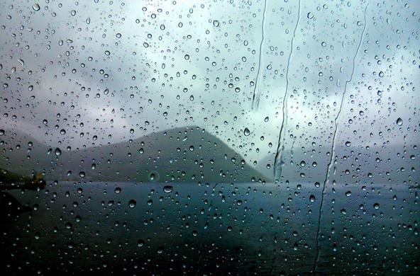Rain on window
